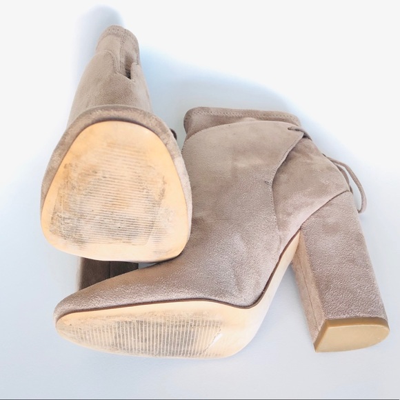 Kendall & Kylie Zola Beige Suede Ankle Booties - Picture 7 of 7